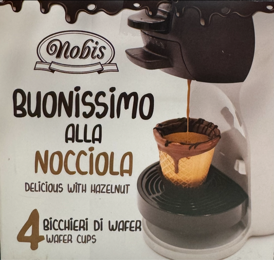 BICCHIERINO IN WAFER E NOCCIOLA 4PZ