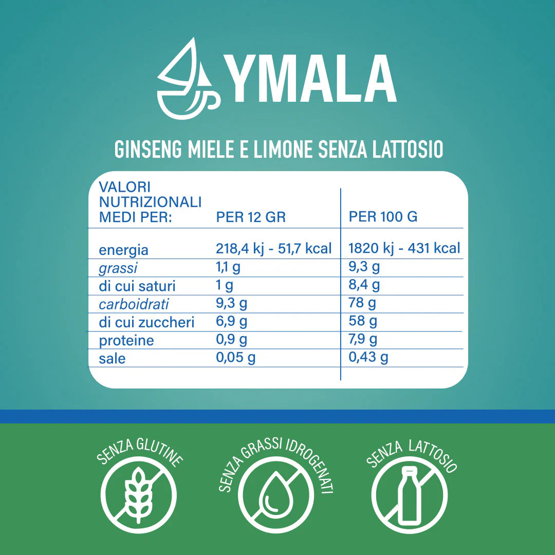 GINSENG MIELE È LIMONE SENZA LATTOSIO 16pz