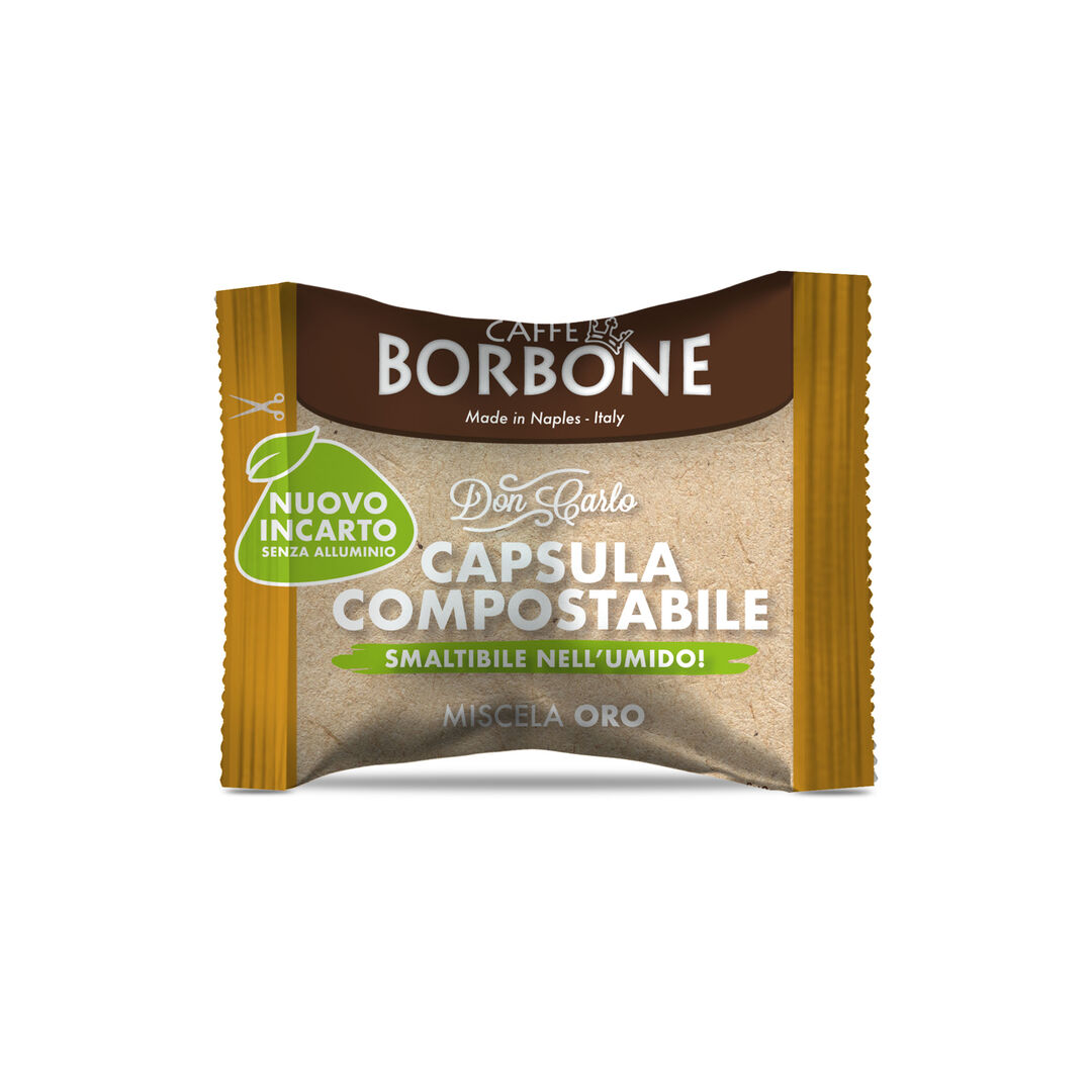 50 Capsule Borbone COMPOSTABILI e COMPATIBILI Don Carlo Miscela ORO